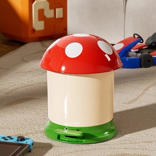 1 Pack Large Capacity Trash Can With Lid, Foot Pedal, Paper Basket, Storage Bin, Living Room, Bedroom, Office, Bathroom PP