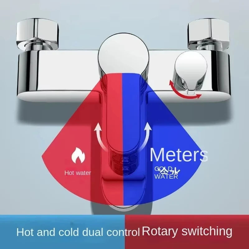 1pc Bathroom Triple Shower Faucet Hot And Cold Water Bath Mixer Bathtub Tap Brass Bathroom Fixture Brass Shower Faucet